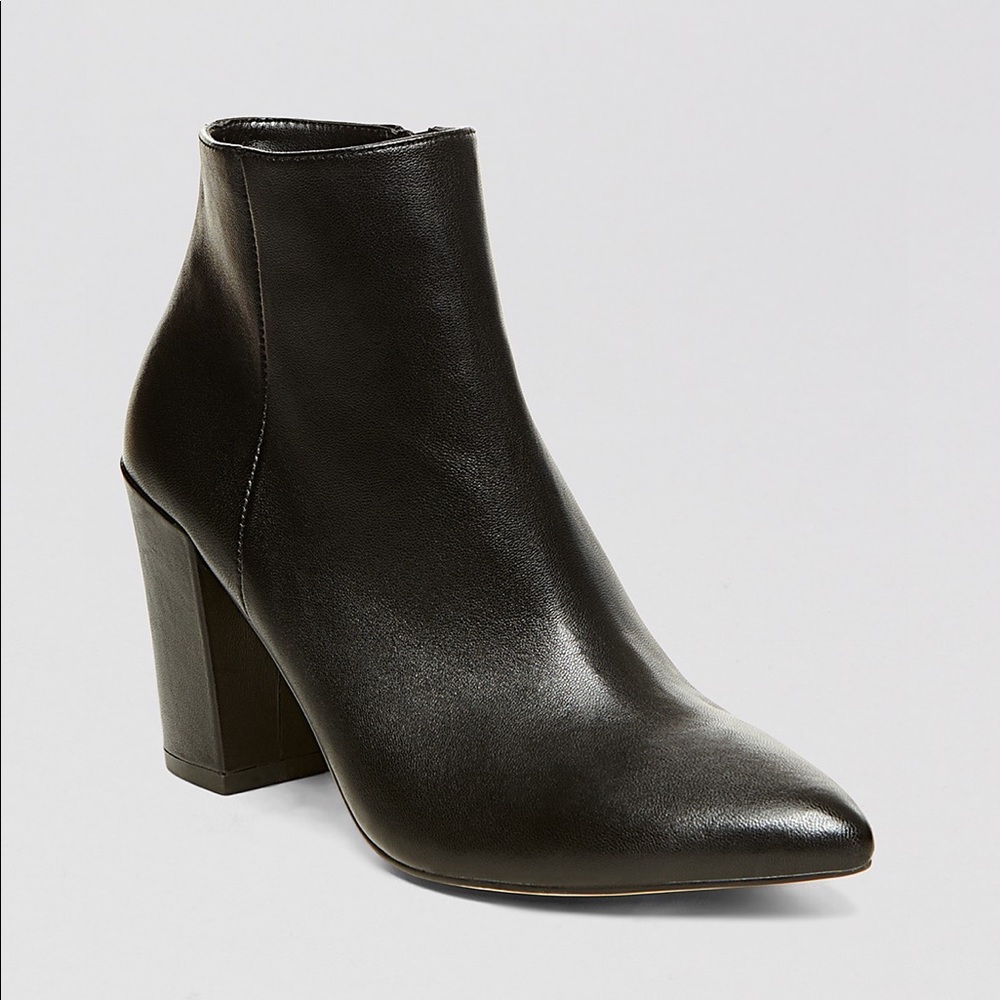 Black Leather Booties