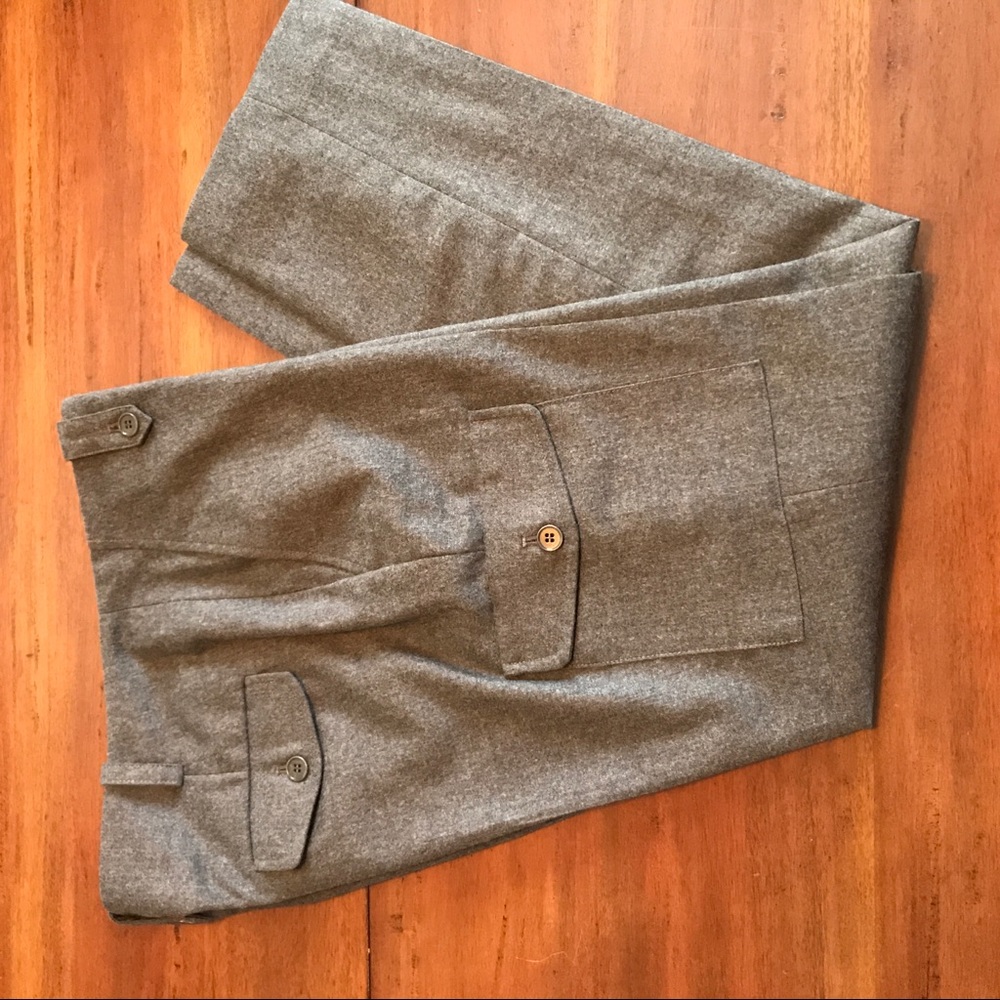 TALBOTS classic slim leg wool pant