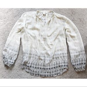 GAP L/S Greyscale Blouse (M)