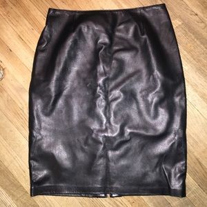 Danier Black Leather skirt in EUC OBO