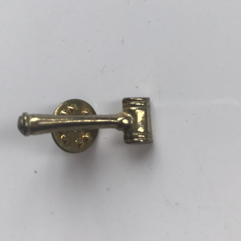 Gold Judge Gavel Pin