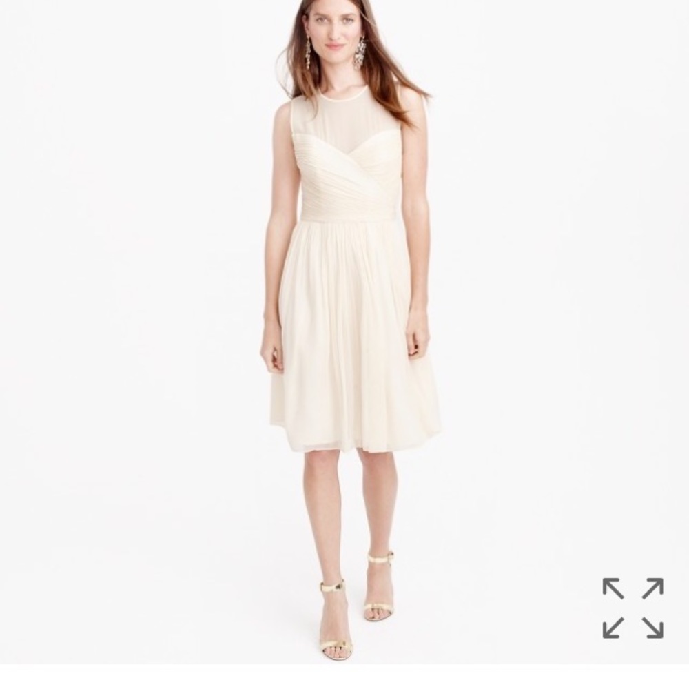 J crew silk black dress