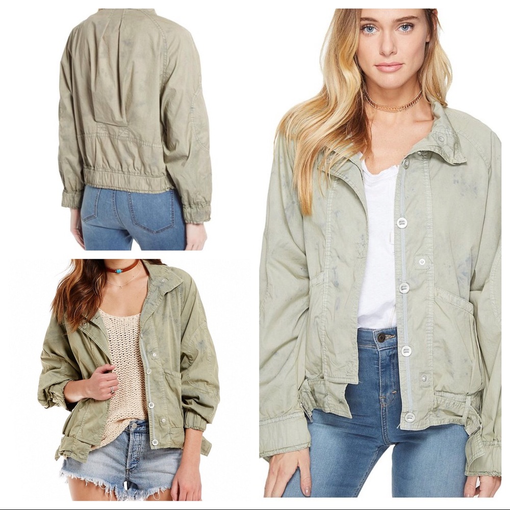 Free People Small Green Parachute Jacket  NWT!
