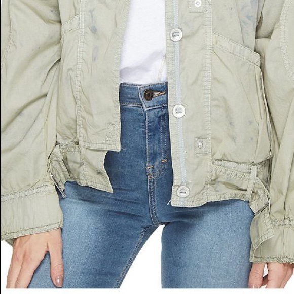 Free People Small Green Parachute Jacket  NWT! - Picture 5 of 6