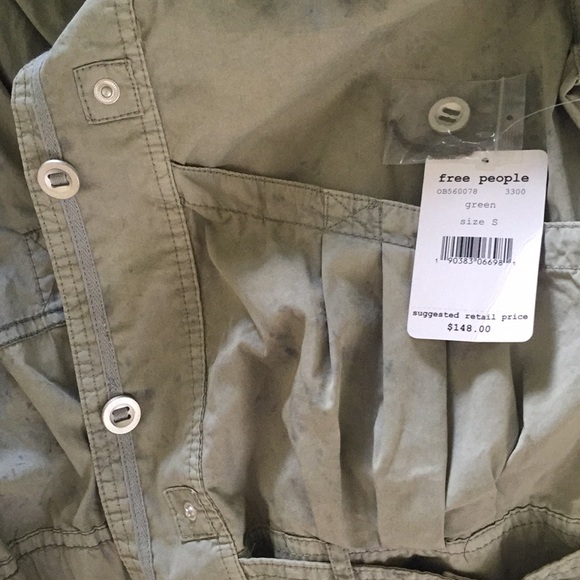 Free People Small Green Parachute Jacket  NWT! - Picture 6 of 6