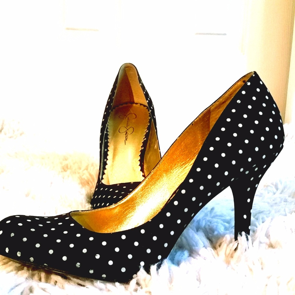 SOLD! Jessica Simpson size 9.5 Polka Dot Pumps