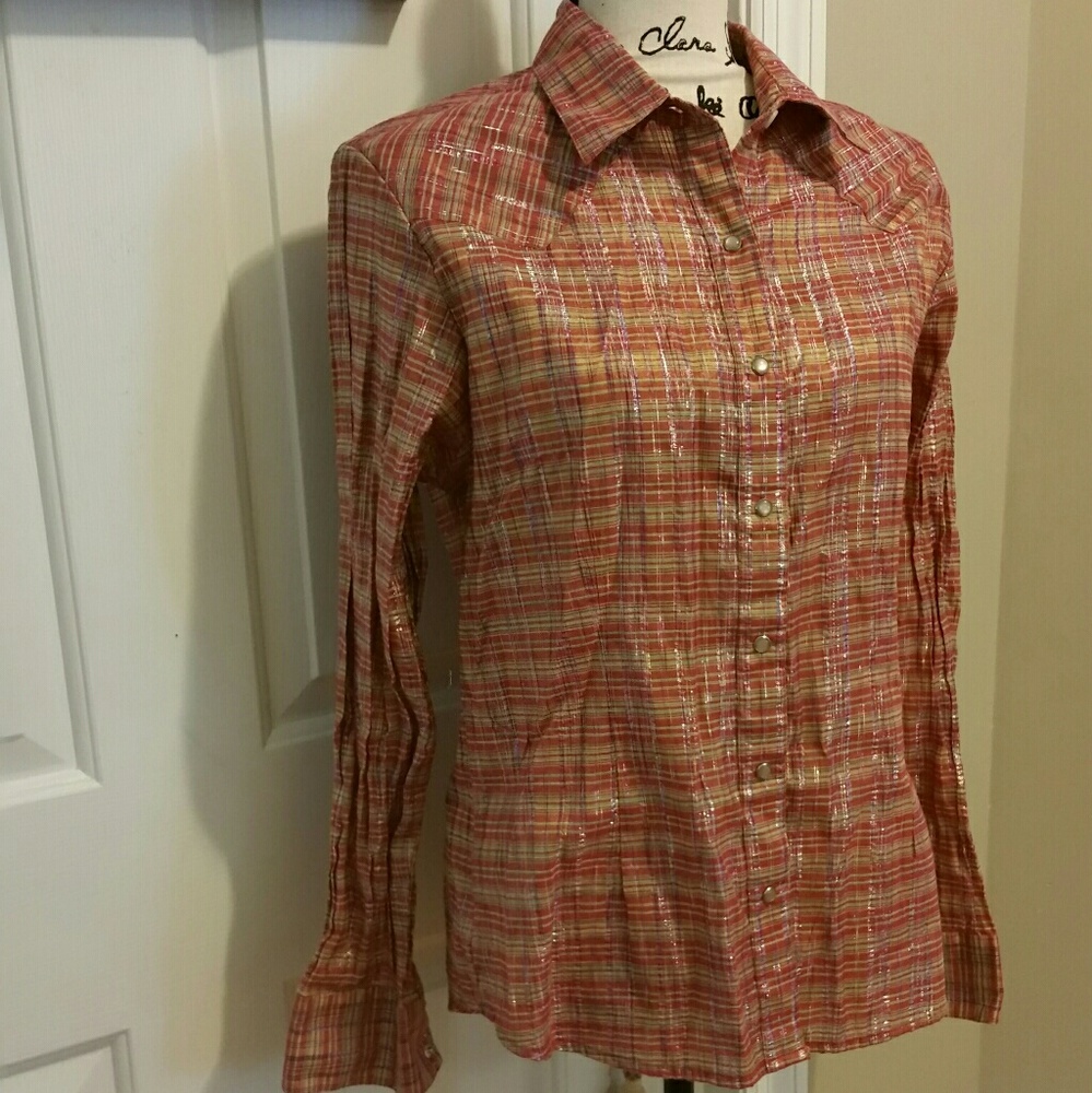 PANHANDLE SLIM Metallic Western Shirt-blouse