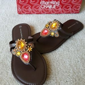 Colorful, Bohemian Style Sandals, Brand New!