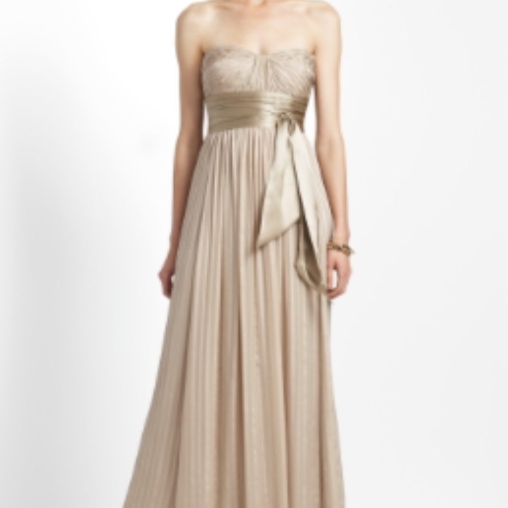 BCBG Strapless Champagne Gown