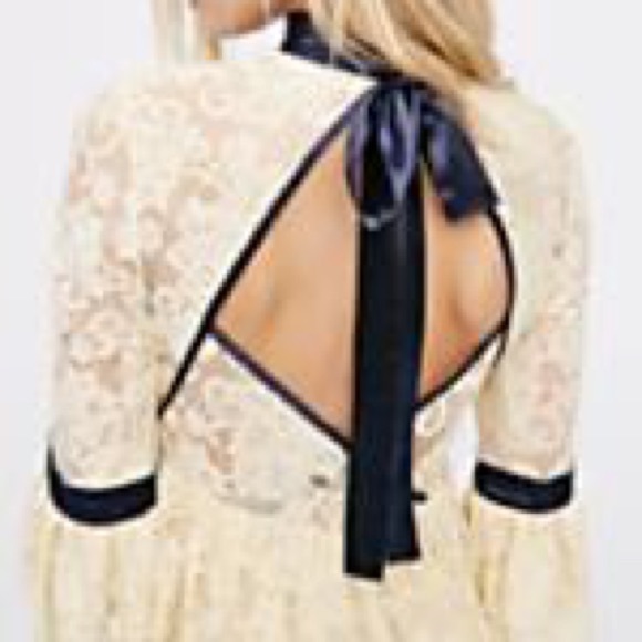 Free People Small Gilded Lace Mini Dress NWOT! - Picture 6 of 9