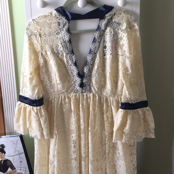 Free People Small Gilded Lace Mini Dress NWOT! - Picture 7 of 9