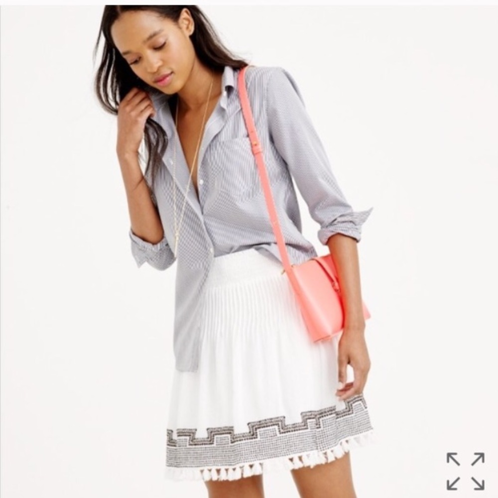 ❌⛔️J crew peasant tassel mini skirt size XS