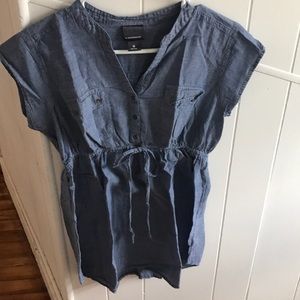 Denim maternity shirt