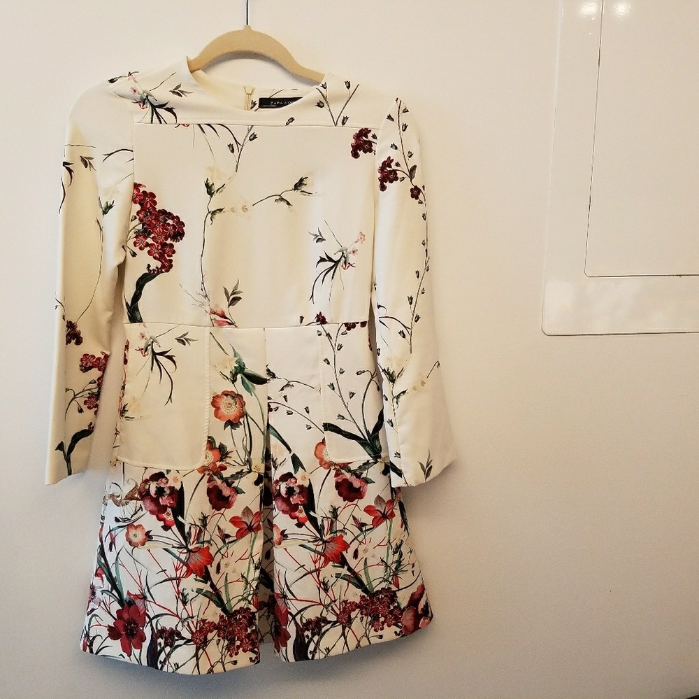 Zara long sleeved floral dress