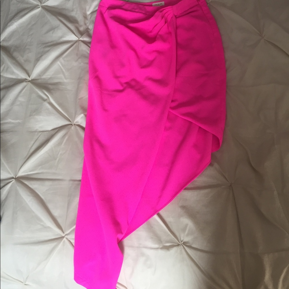 Hot Pink High Low Skirt