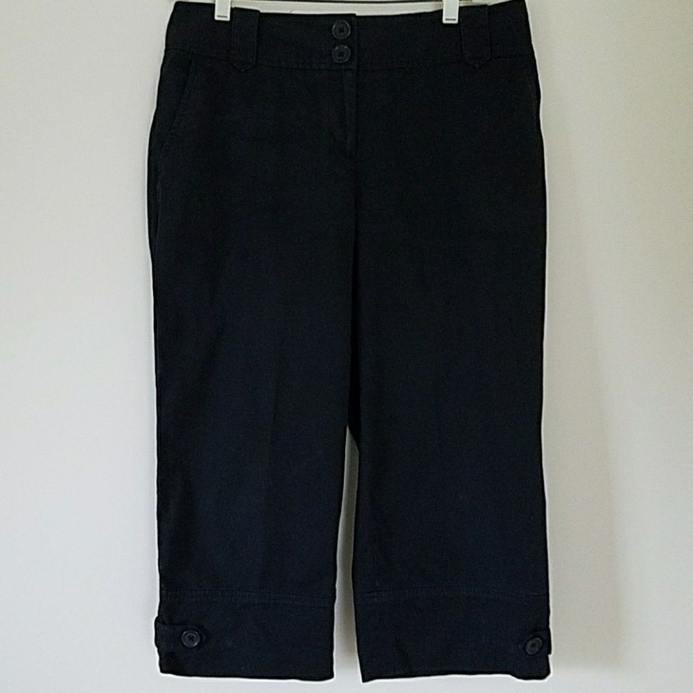Ann Taylor Loft Black Capri's