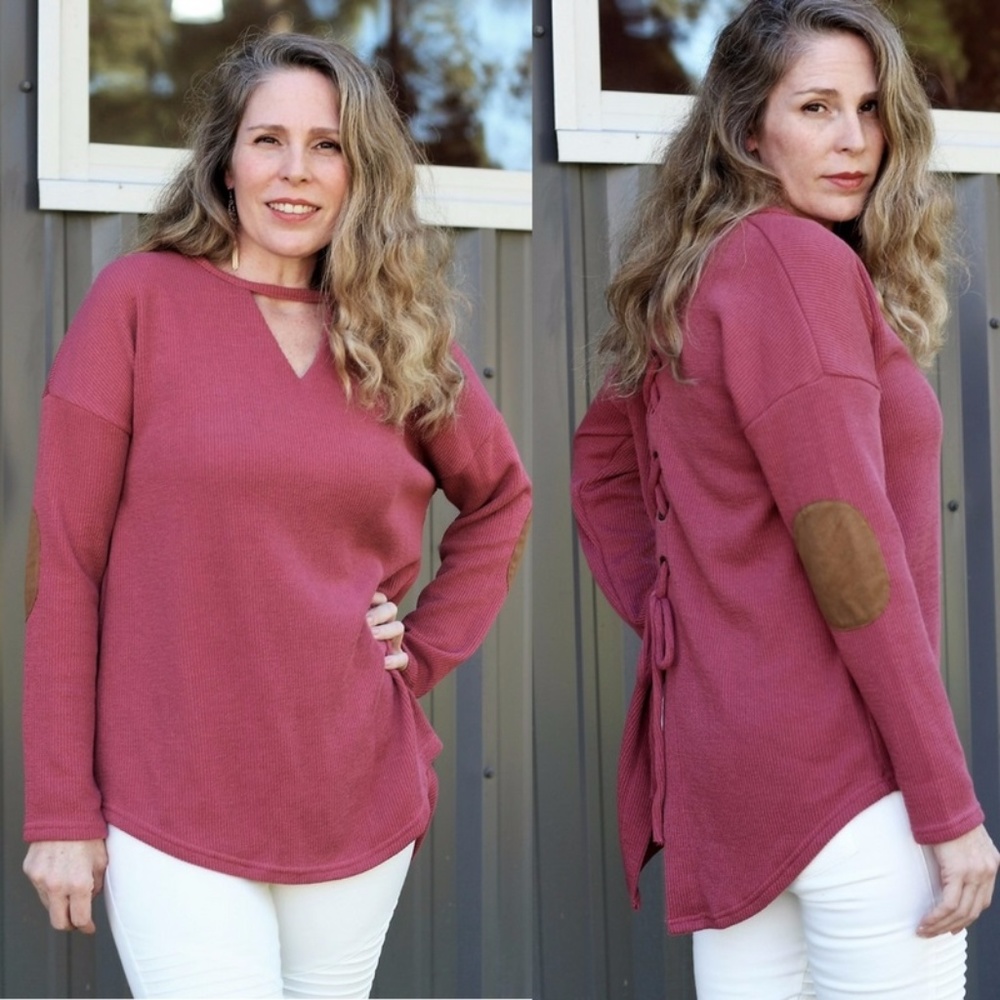 BUY 1, GET 1 50% OFF! Faux Suede Elbow Lace-up - Picture 2 of 3