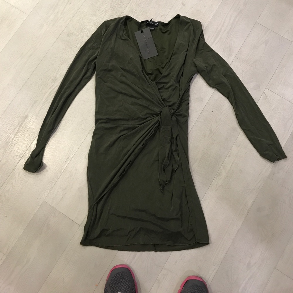 Olive green dress. Size S