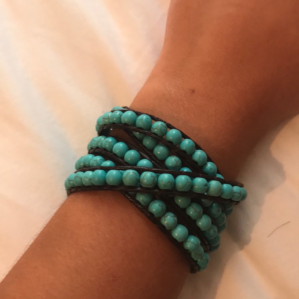 Victoria Emerson Wrap Bracelet (turquoise/brown)