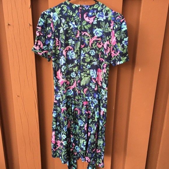 SOLD Vintage Floral Pleated Dress SOLD - Picture 5 of 5