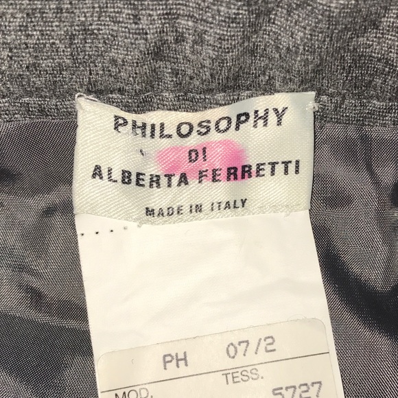 Philosophy di Alberta Ferretti Skirt Grey (Gray) Pencil Skirt Sz 6 EUC Designer - Picture 6 of 8