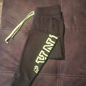 Victoria Secret Pink sweatpants green color