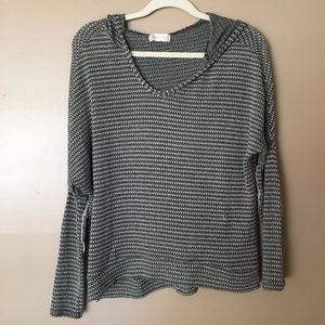 Altar'd State Black and White Hooded Sweater