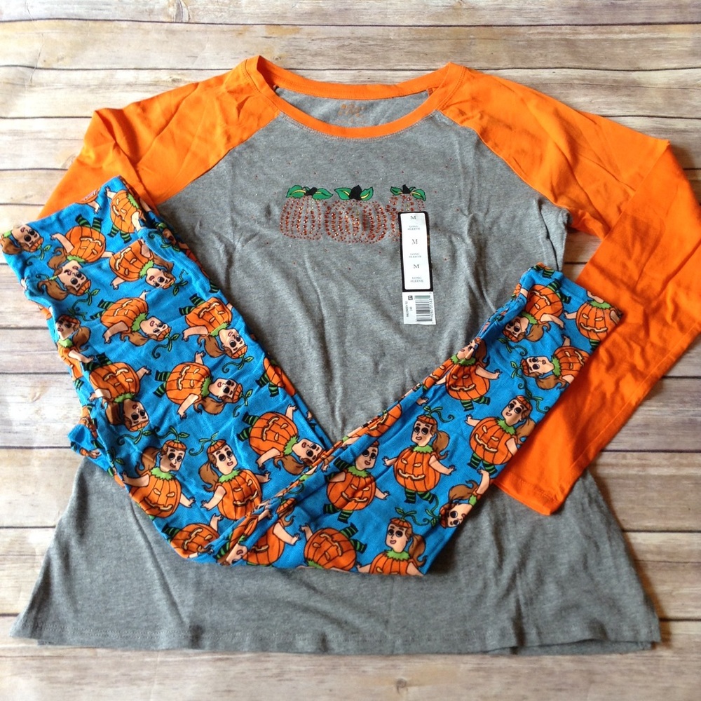 LuLaRoe Halloween pumpkin girl leggings