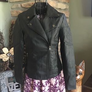 Black Forever 21 jacket. Faux leather. EUC.