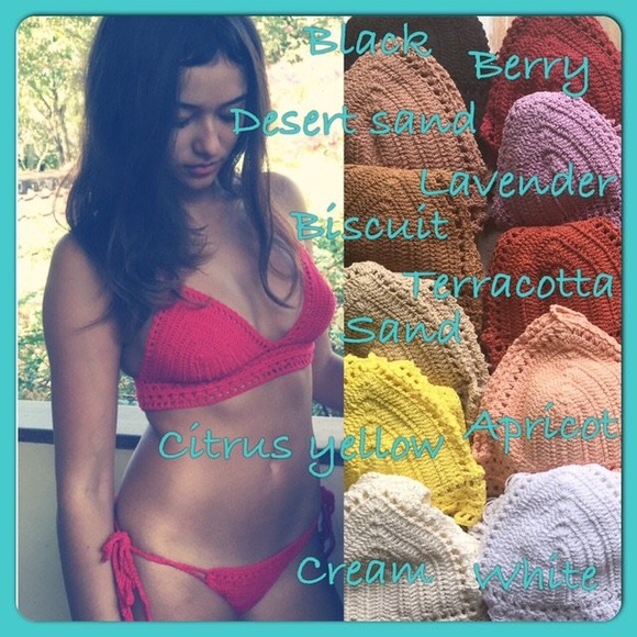 Andi Bagus Chloe Crossover Crochet Bikini Top - Picture 2 of 3