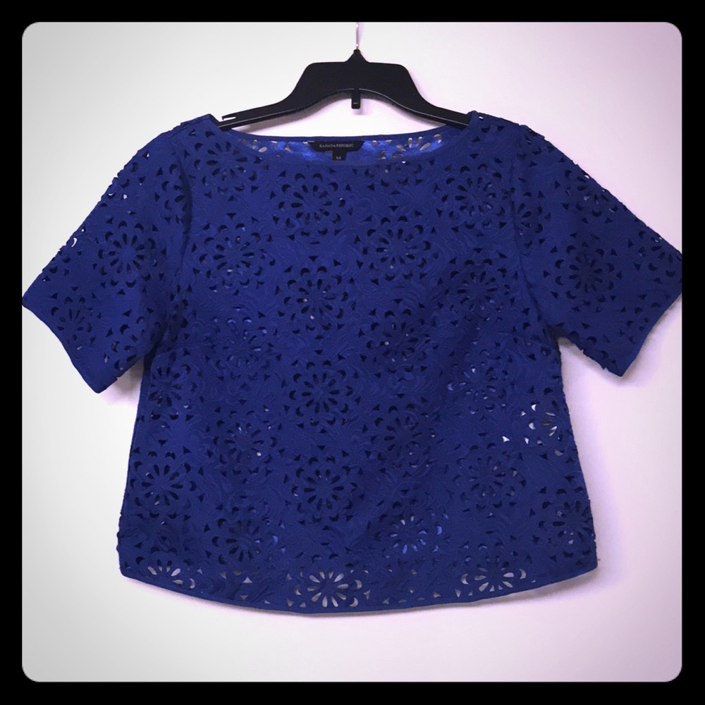 Brand new, bright blue Banana Republic top.