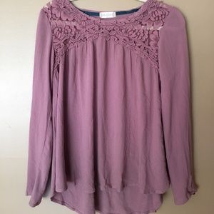 Pink Long Sleeve Blouse