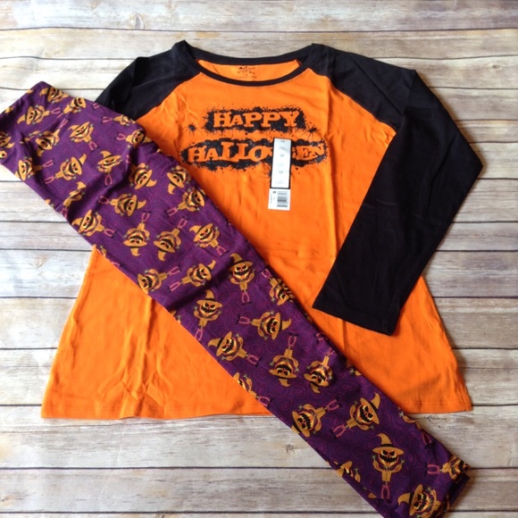 LuLaRoe Halloween OS scarecrow leggings - Picture 3 of 8