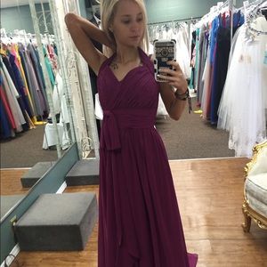 Merlot colored dress size 0 fits like a 2