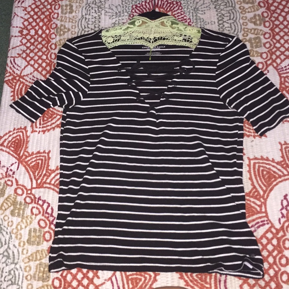 Lace up front t shirt