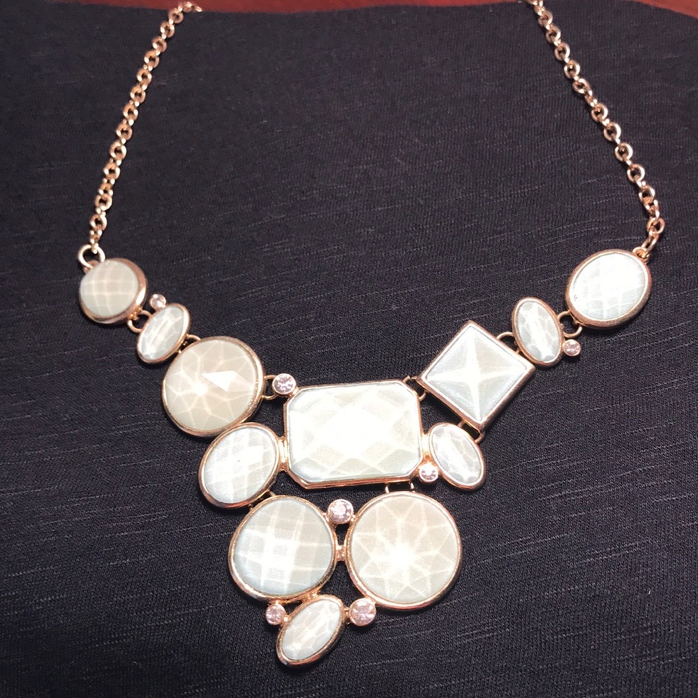 Turquoise and Gold Statement Necklace