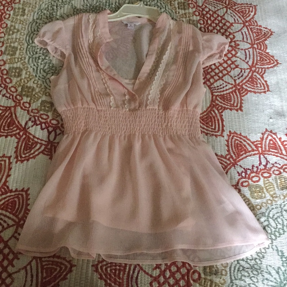 Pink chiffon blouse