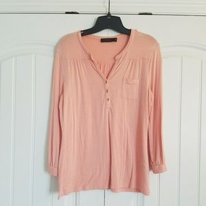 Peach 3/4 sleeve blouse