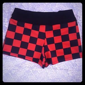 Black & Red Checkered Shorts