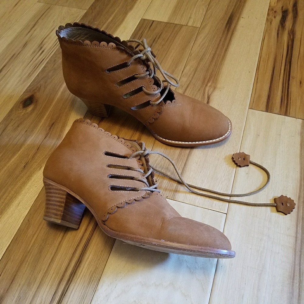 Anthropology F Troupe Leather Booties