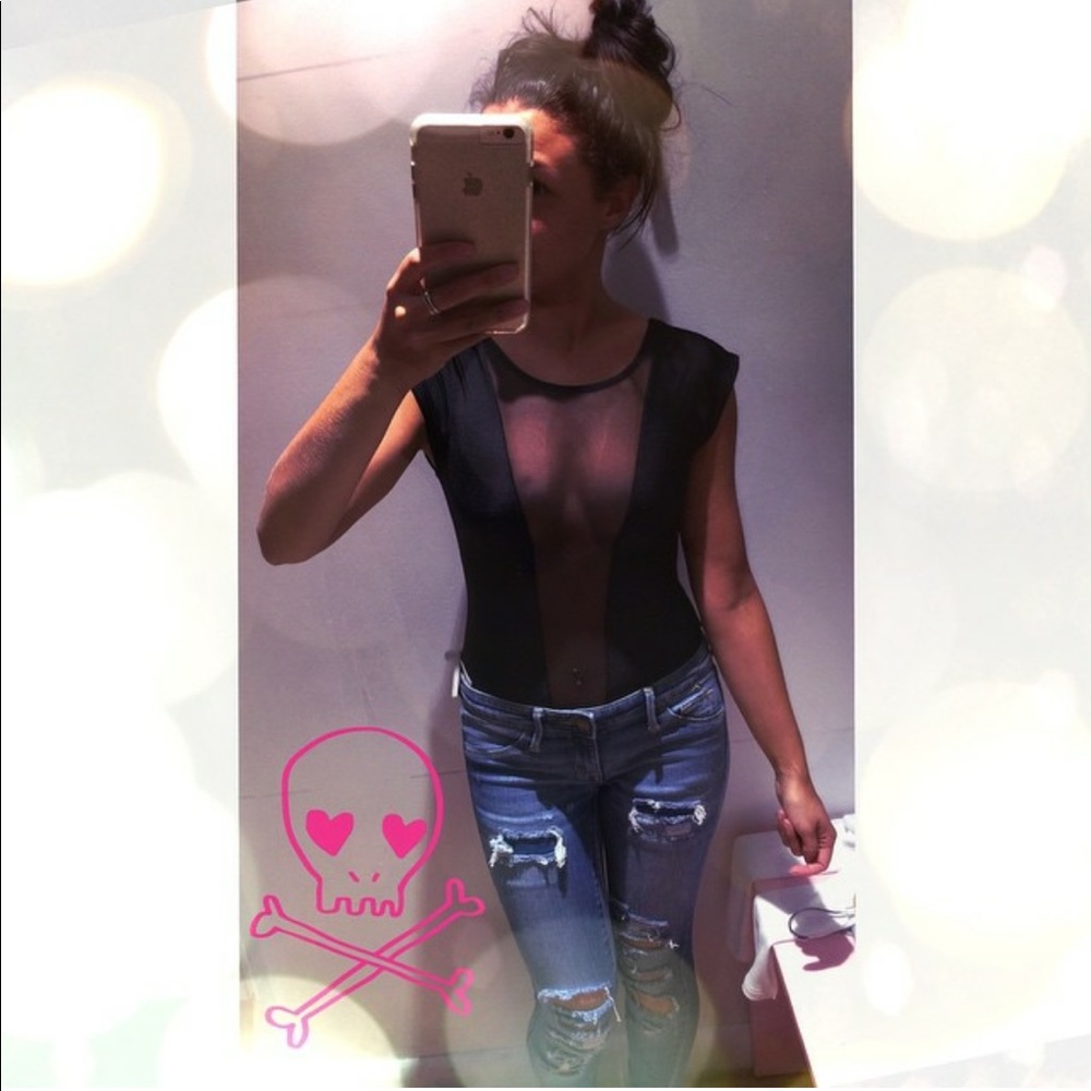 american apparel mesh center bodysuit