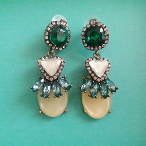 Green Statement Earrings