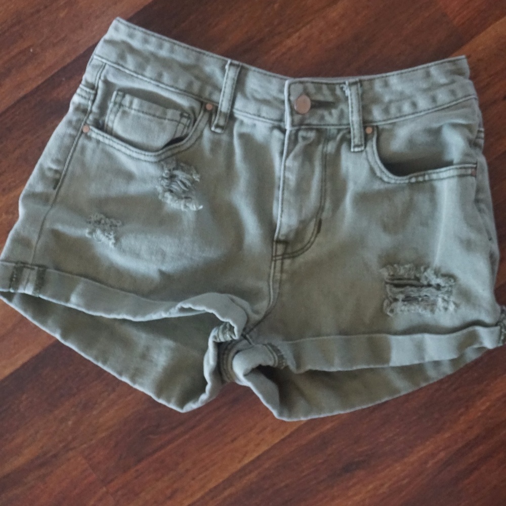 High Waist Jean Shorts