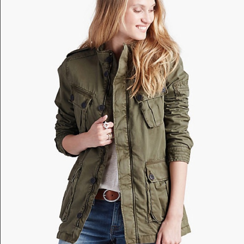 Lucky Brand Ventura Military Jacket - Army Olive