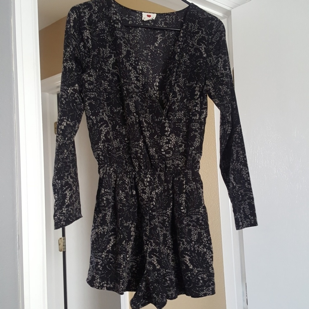 Long sleeve romper.