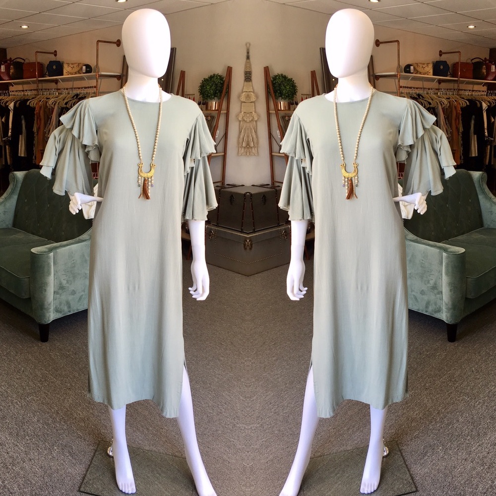 Ruffle Sleeves Tunic