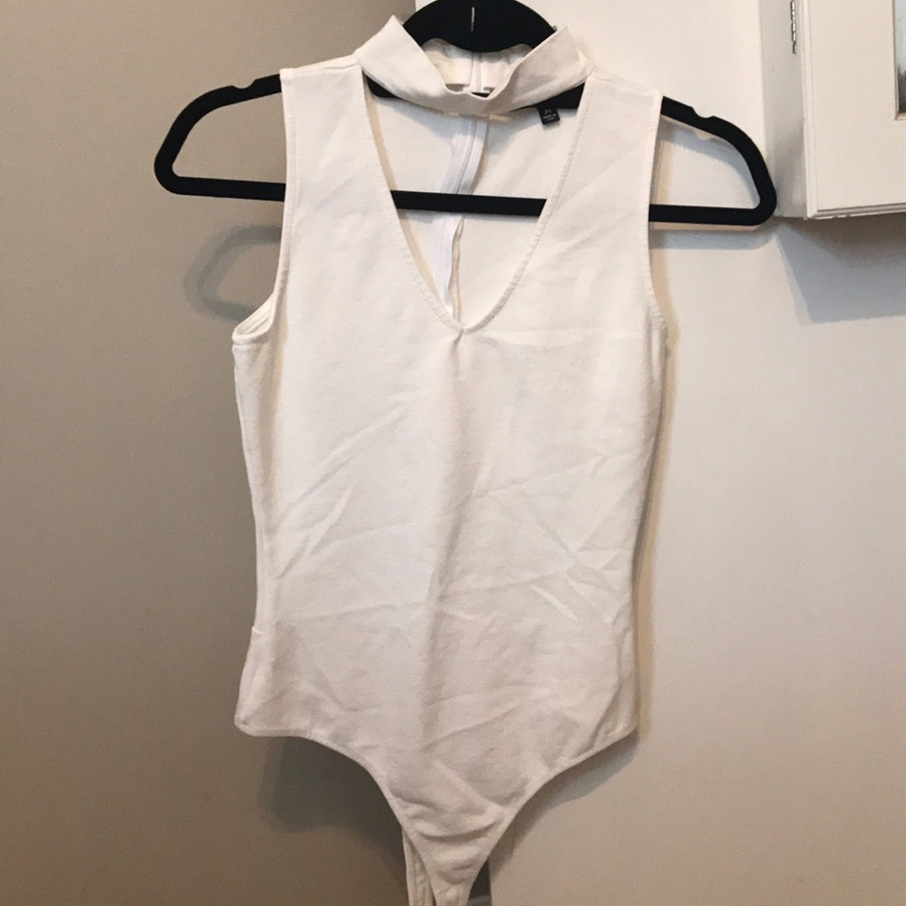 Lulus white choker bodysuit