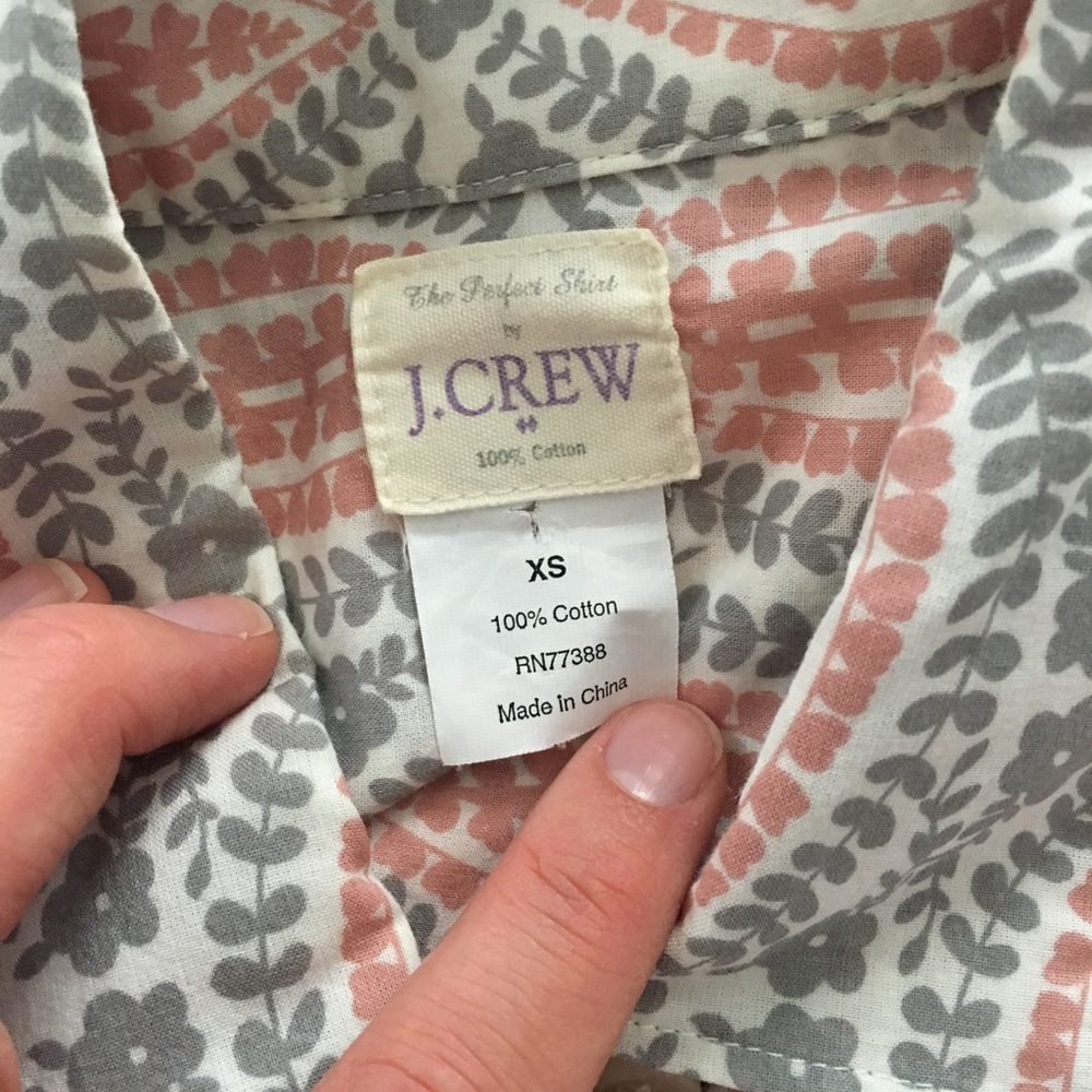 J. Crew Floral buttondown