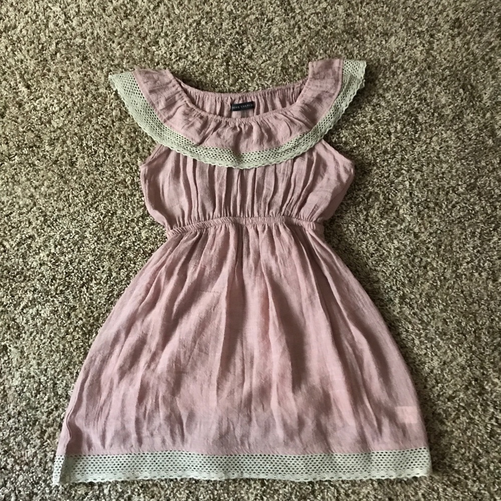 blush dress. off the shoulder. size s. euc.