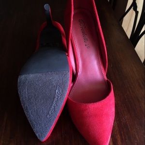 Red, D'orsay Pumps, Size 8